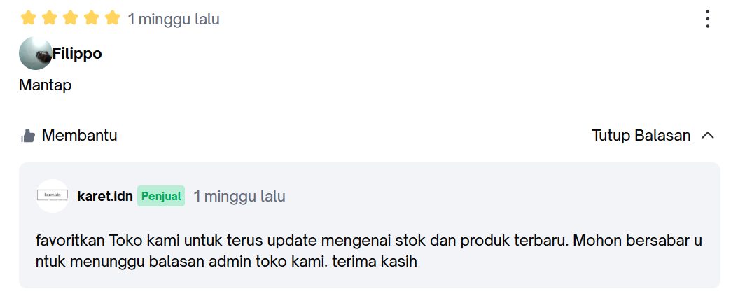 Ulasan Tokopedia Pembeli Z